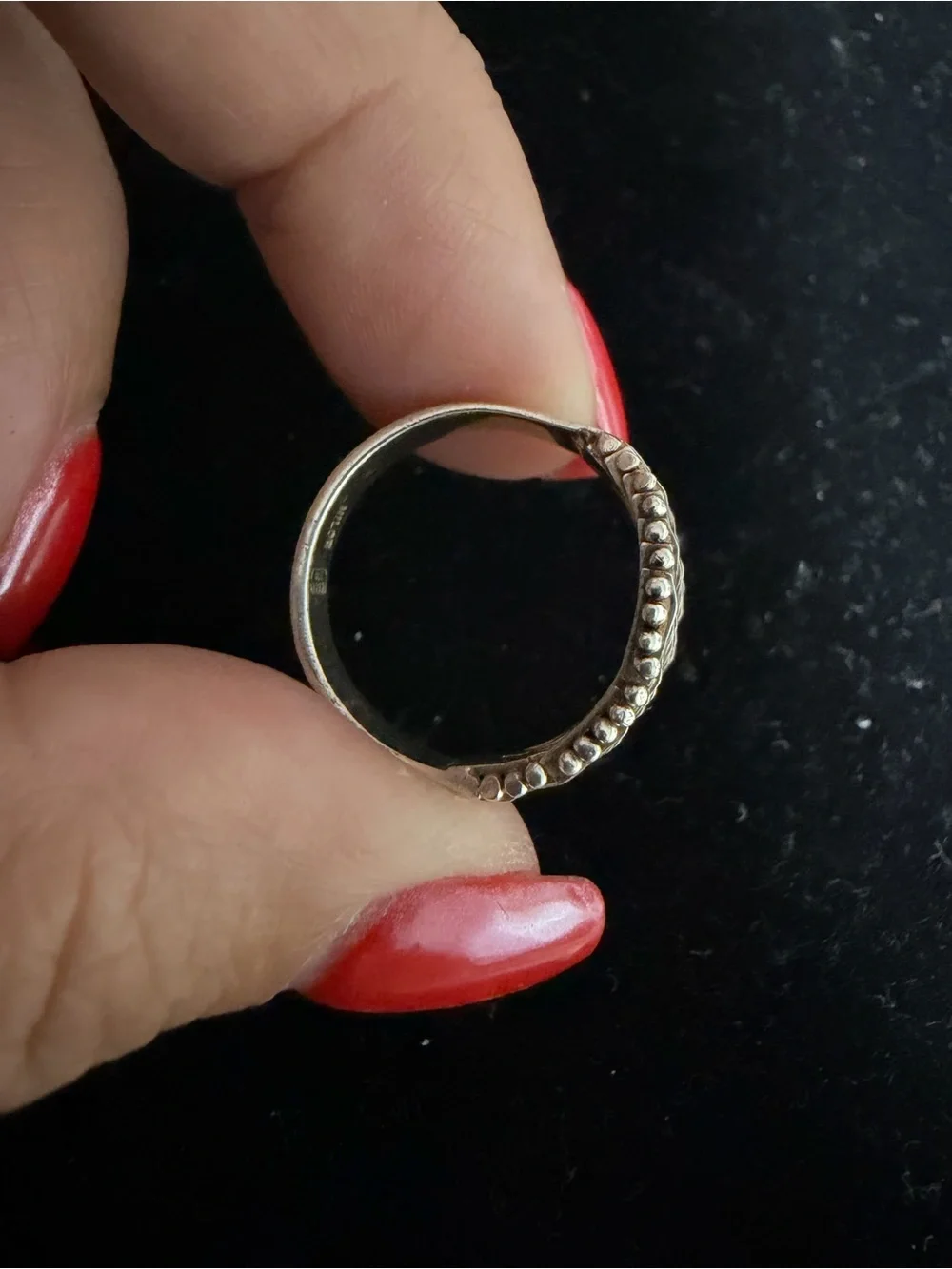 MILOR Italy sterling silver wide band ring